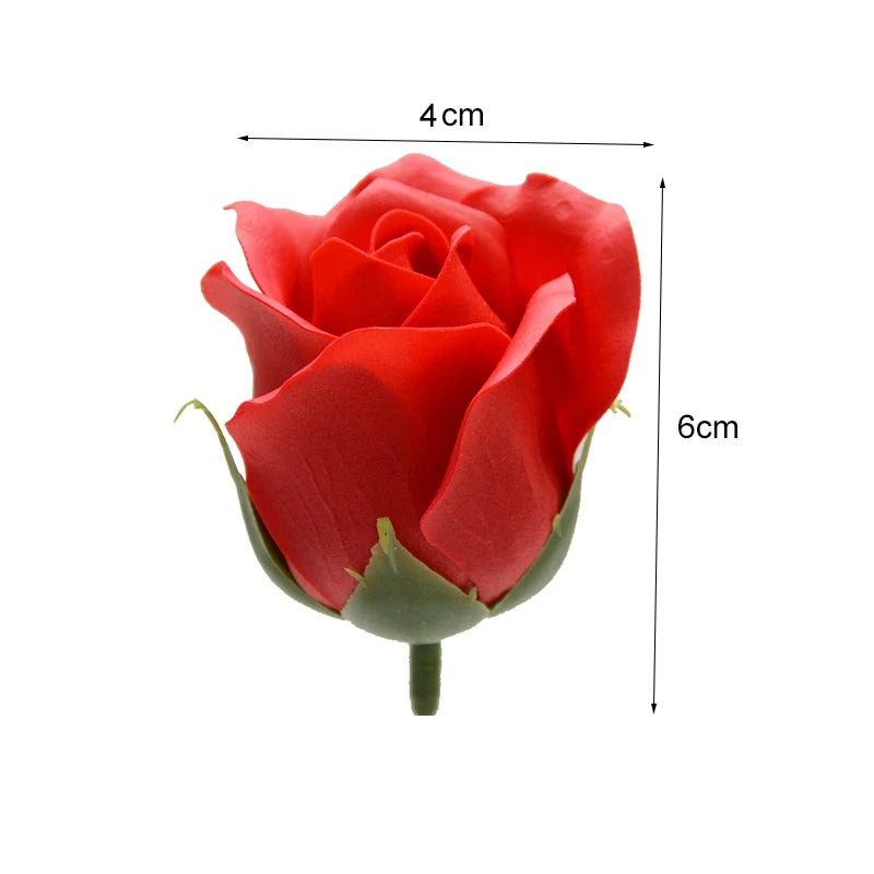 rose artificielle rouge veloutée moderne décoration intérieure élégante trame métallique feuilles vertes