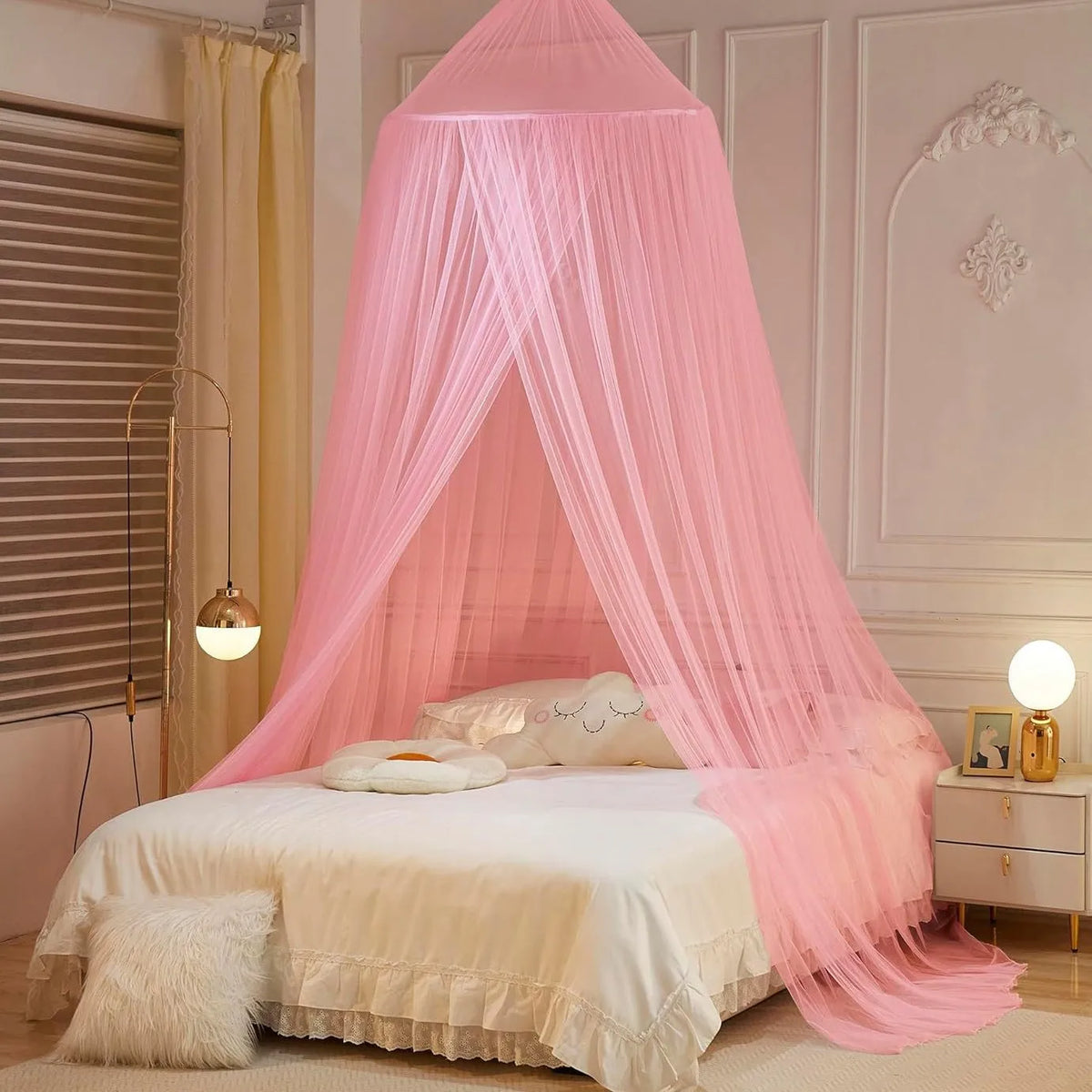 filet lit transparent moderne noir gris blanc rose pliable sans