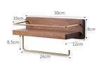 étagère murale moderne minimaliste bois naturel doré étagères clips métalliques