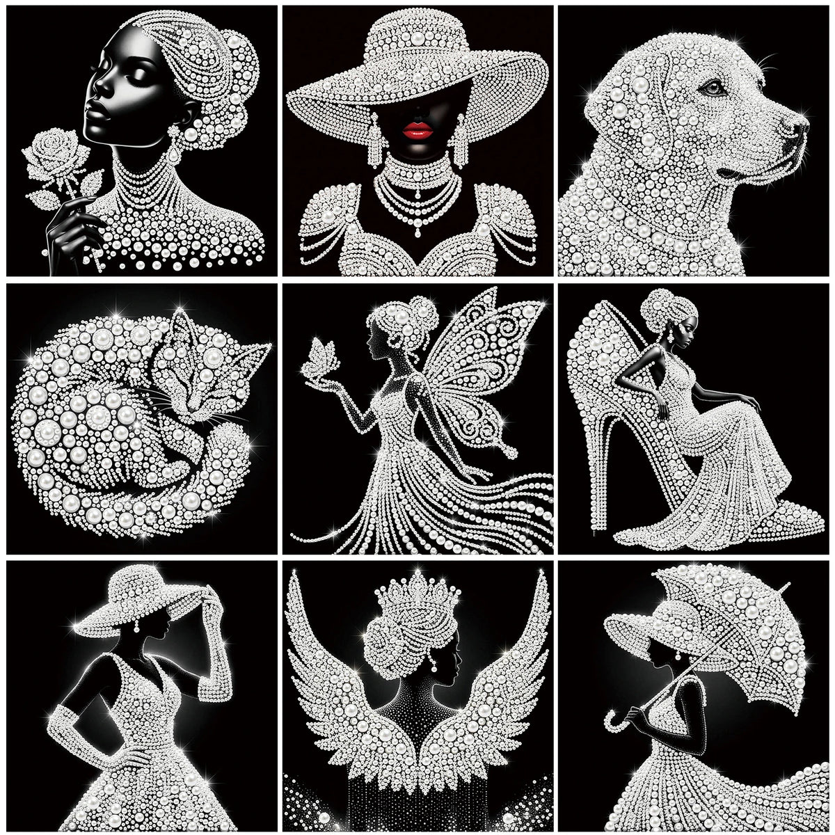 tableau décoratif brillantes motifs papillon art détaillé personnage dessins animés 25cm 25cm