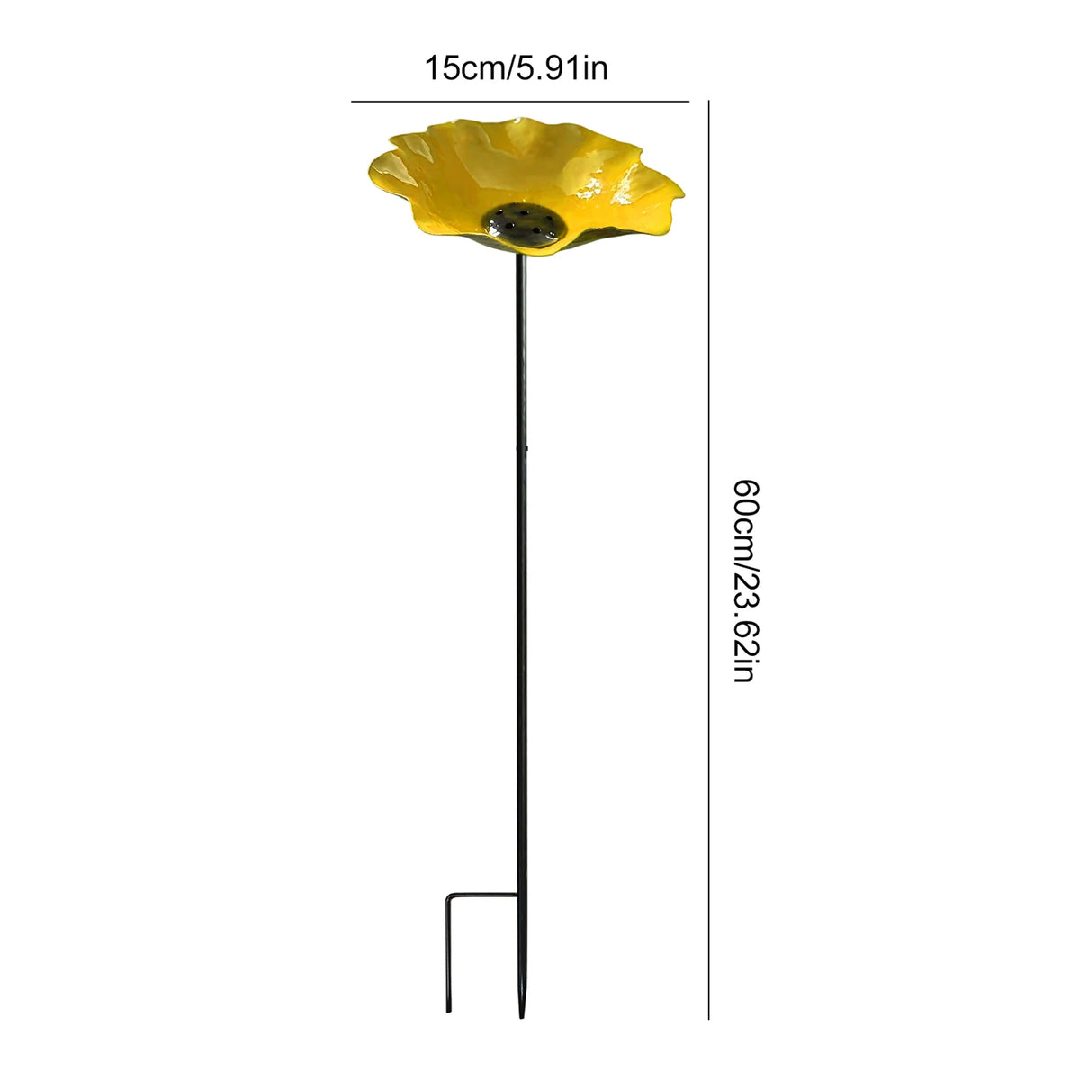 bassin oiseaux rouge jaune bleu forme fleur métal moderneextérieur jardinDecorationPapillonsAbeilles