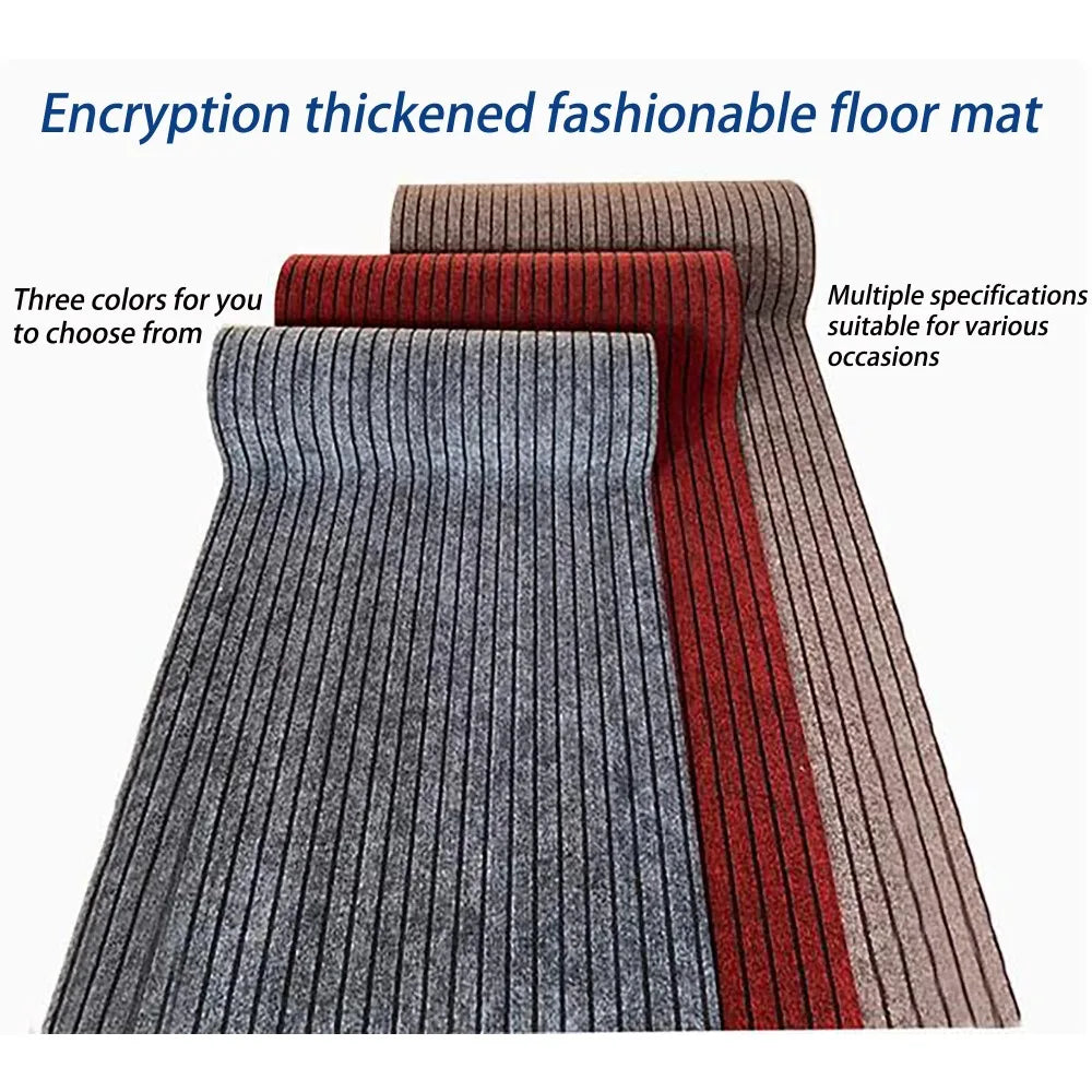 tapis sol imperméable antidérapant résistant bactéries extérieur moderne rayures horizontales gris rouge