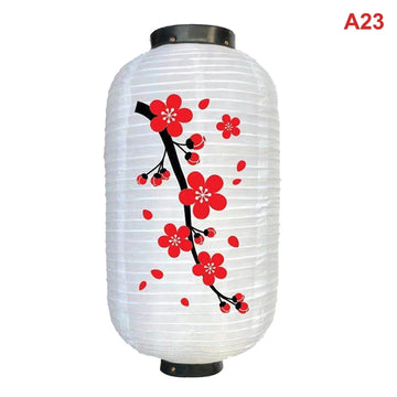 lanterne japonaise traditionnelle papier blanc rouge motif geisha sakura décoration suspendue restaurant mariage fête