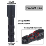lampe torche led noire dorée texturée moderne 1300 lumens picatinny clip robuste
