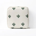 pochettes cosmétiques voyage blanches modernes cactus triangles licornes coeurs opaques
