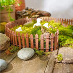 clôture miniature bois rustique décoration jardin bonsaï ligne verticale marron projet artisanal conte fées