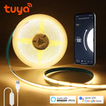 Ruban led cob blanc blanc chaud adhésif dimmable application tuya moderne contrôlabile alexa google