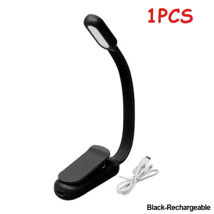 lampe lecture rechargeable usb rose bleu noir clip ajustable brightness étudiant chambre dormir