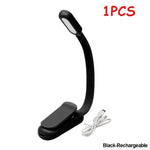 lampe lecture rechargeable usb rose bleu noir clip ajustable brightness étudiant chambre dormir