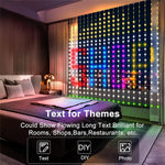 rideau lumineux led multicolore pixel art noel moderne clips télécommande câble alimentation