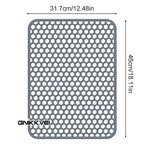 tapis cuisine silicone hexagones moderne noir résistant chaleur antidérapant respectueux environnement