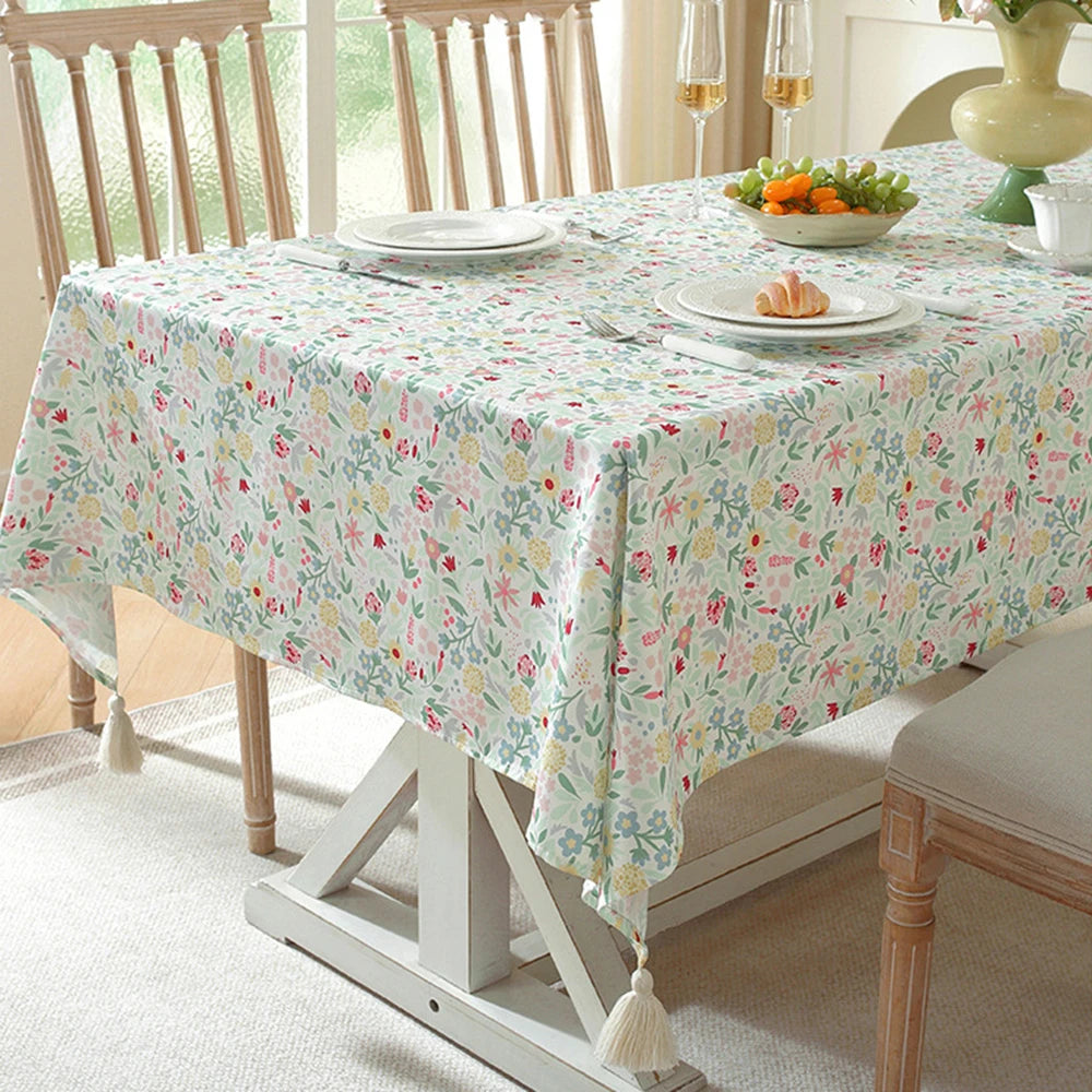 nappe table imperméable polyester moderne fleurs colorées toute l'année extérieur intérieur