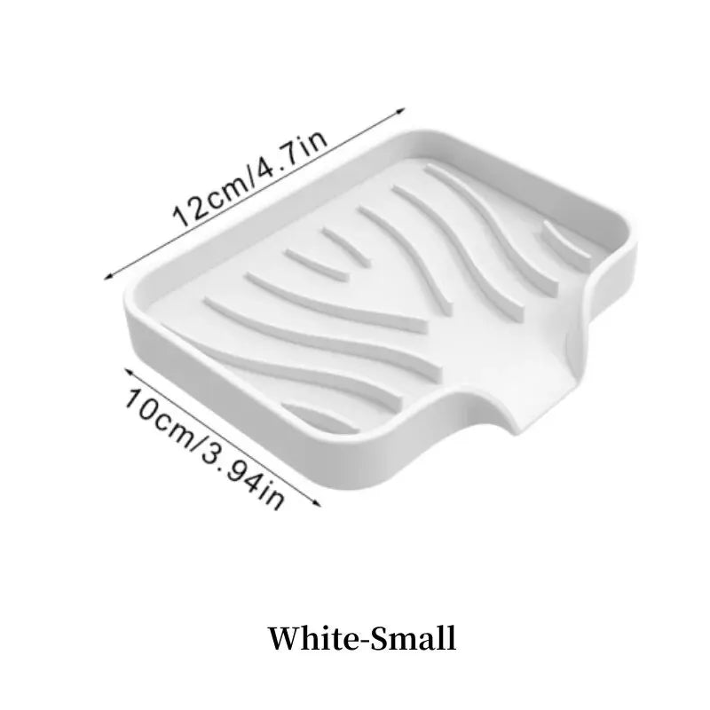 support savon silicone moderne rayures ondulées gris blanc noir vert