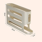 support œufs moderne plastique beige clair texture mat adhésif compartiments 18cm 33cm 7cm