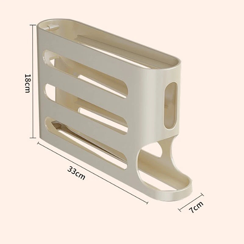 support œufs moderne plastique beige clair texture mat adhésif compartiments 18cm 33cm 7cm