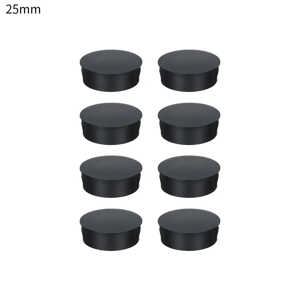 bouchons trou noirs plastique adhésifs pratiques pièces round variées dimensions