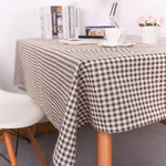 nappe table carreaux beige blanc imperméable polyestre extérieure intérieure rectangle action grâce