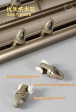 Rail double supportant une charge de 50 kg avec rideaux en chanvre