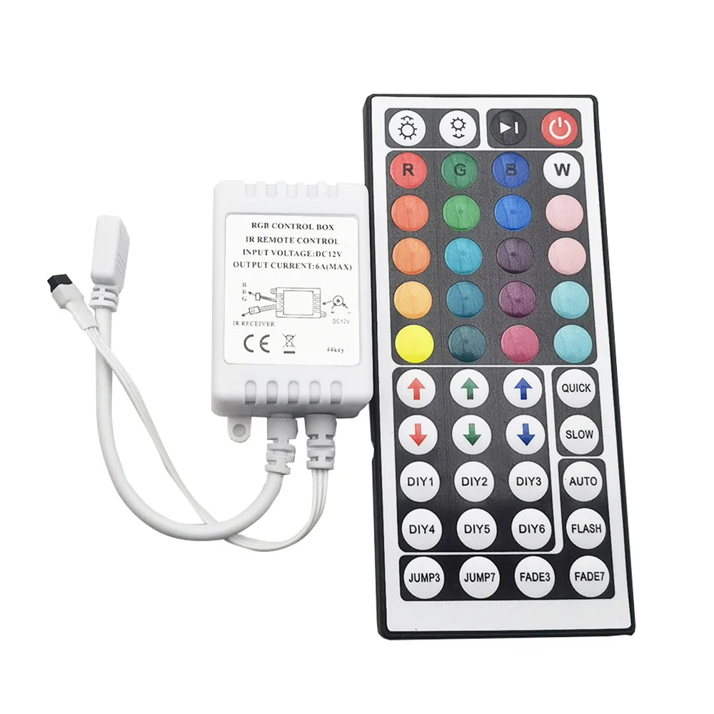 contrôleur lumière led rgb 24 touches 44 touches télécommande ir blanc noir moderne