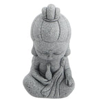 statue miniature bouddha gris clair zen décoration intérieure petite sculpture maison jardin figurine ornement
