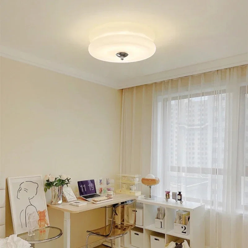 lampe moderne blanc verre opacité facile éclairage quotidien 10 15m² flux lumineux variable led
