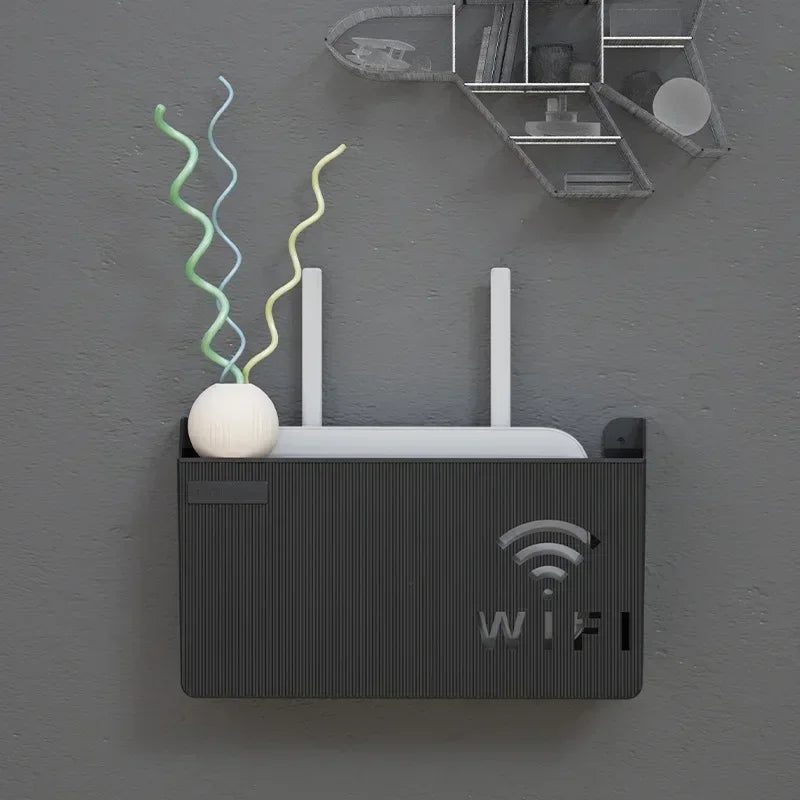 boîte rangement mural gris rayures adhésif horloge plante charge alarme poids déco