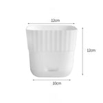 pots plante plastique moderne rayures blanc vert bleu drainage jardin intérieurextérieur