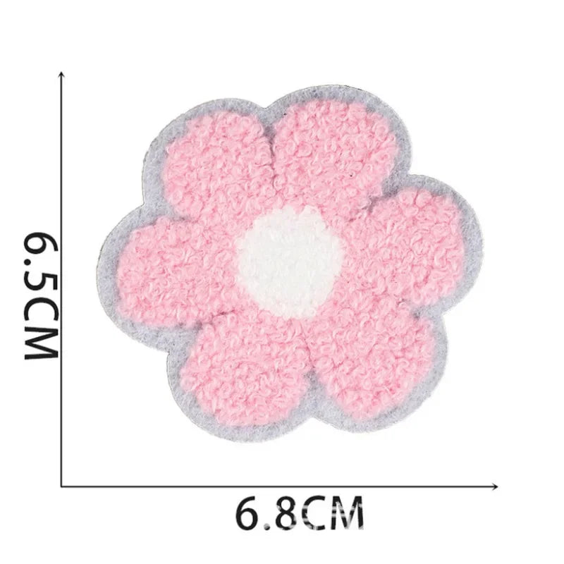 écussons décoratifs arc ciel coquillage fleurs texturés brillants adhésifs