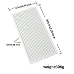 tapis bar moderne silicone bleu gris noir blanc texture points 15.5cm 31cm résistant déversement