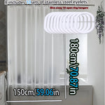rideau douche blanc transparent moderne métal facile nettoyer respectueux l'environnement