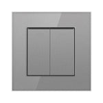 interrupteur mural bouton pression noir blanc gris moderne minimaliste fixations certifications rohs