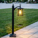 lampe sol industrielle led ip65 aluminium noir classiqueextérieur jardin