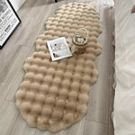 tapis blanc moderne peluche douce imitation fourrure salon chambre décoration maison