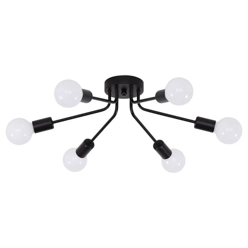 plafonnier industriel moderne fer noir doré luminaire salon salle manger led opaque