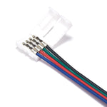 connecteur extension câble bande led rgb broches fils électriques éclairage intérieur blanc noir