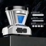 laser gun argent noir led moderne rechargeable display panel usb port