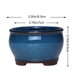 pots céramique succulentes bleu brun texture grès brillante intérieur extérieur classique minimaliste