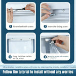 rideau porte transparent pvc moderne 30cm large vis fixation hiver étéUsageId:678