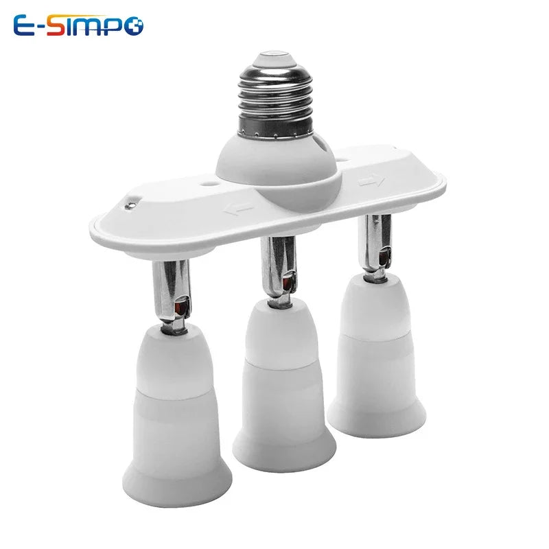 adaptateur led e27 blanc moderne vis splitter cable électrique fixations opaques