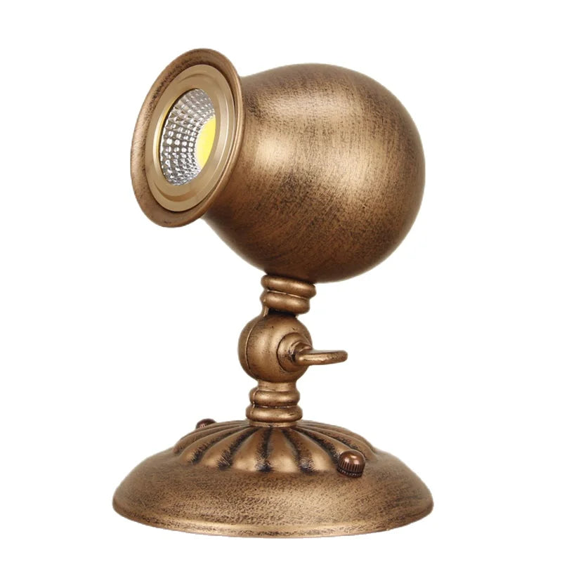 lampe led industrielle vintage bronze orientable mur classique étudié chambre entrée salon