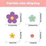 stickers muraux fleurs violet rose bleu jaune vert orange adhésifs modernes enfants chambre décoration