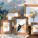 cadre photo rectangulaire résine rustique motif naturel décoration intérieur maison