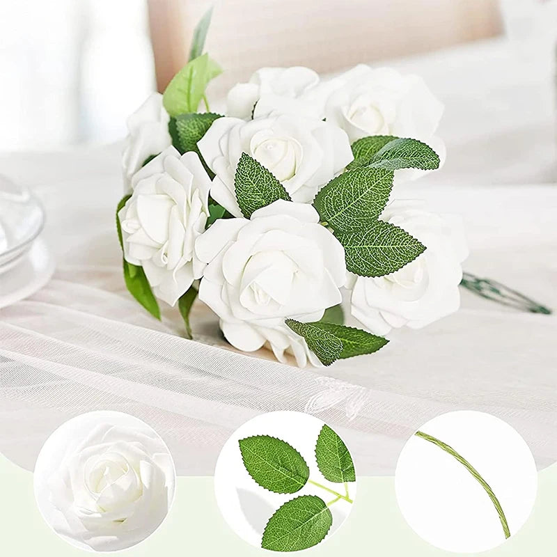 feuilles artificielles vertes soie décoration intérieure maison mariage anniversaire baby shower festive arrangement