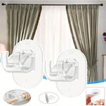 supports adhésifs rideaux noir blanc modernes fixations murales pvc utilisation multiple