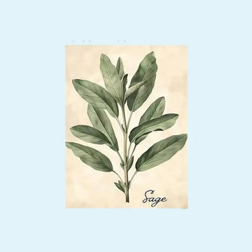 affiche murale vintage illustration botanique feuilles vert beige cadre bois décoration salon cuisine maison