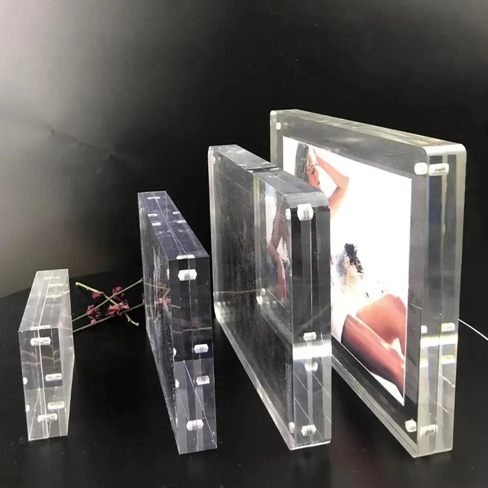 cadre photo transparent moderne clips photo chambre décoration maison durable