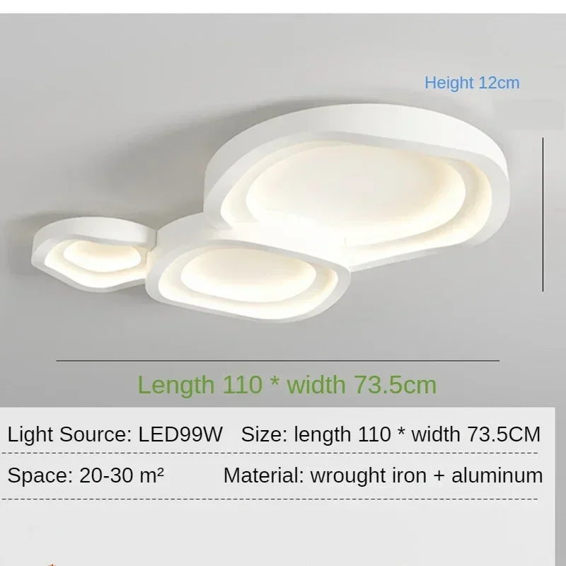 lampe moderne blanche minimaliste acrylique fer métal fixation invisible led chambre