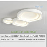 lampe moderne blanche minimaliste acrylique fer métal fixation invisible led chambre