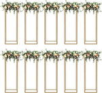 supports fleurs dorés modernes décoration mariage événements élégants multifonctions vases présentoirs gâteaux pieds lampe