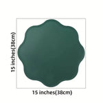placemat moderne bleu rose gris élégant bords dentelés bord assiette fourchette couteau resistant
